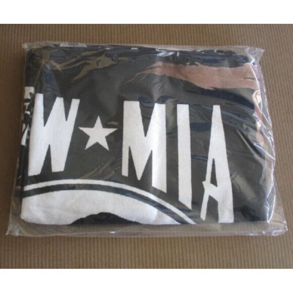 New POW MIA Beach Bath Pool Gift Towel Army Marines US Military Veteran American - Picture 2 of 2